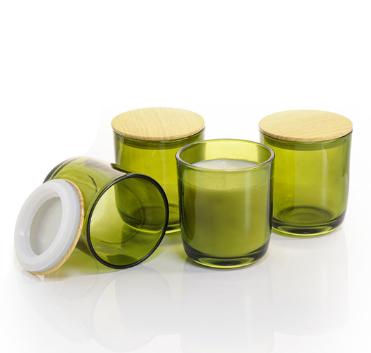 Aroparc U-Base Candle Jars 10oz - Jar with Metal Lid