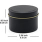 Black Candle Tins 4oz, Bulk Candle Making Tins 24 Piece Candle Containers, Wholesale Candle Jars for Candle Making - Black