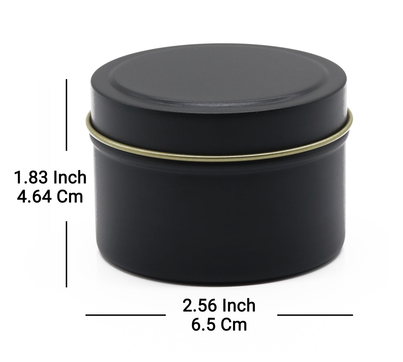 Black Candle Tins 4oz, Bulk Candle Making Tins 24 Piece Candle Containers, Wholesale Candle Jars for Candle Making - Black